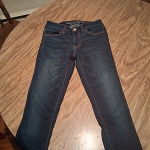 American Eagle Outfitters Dark Blue Ankle Jeans